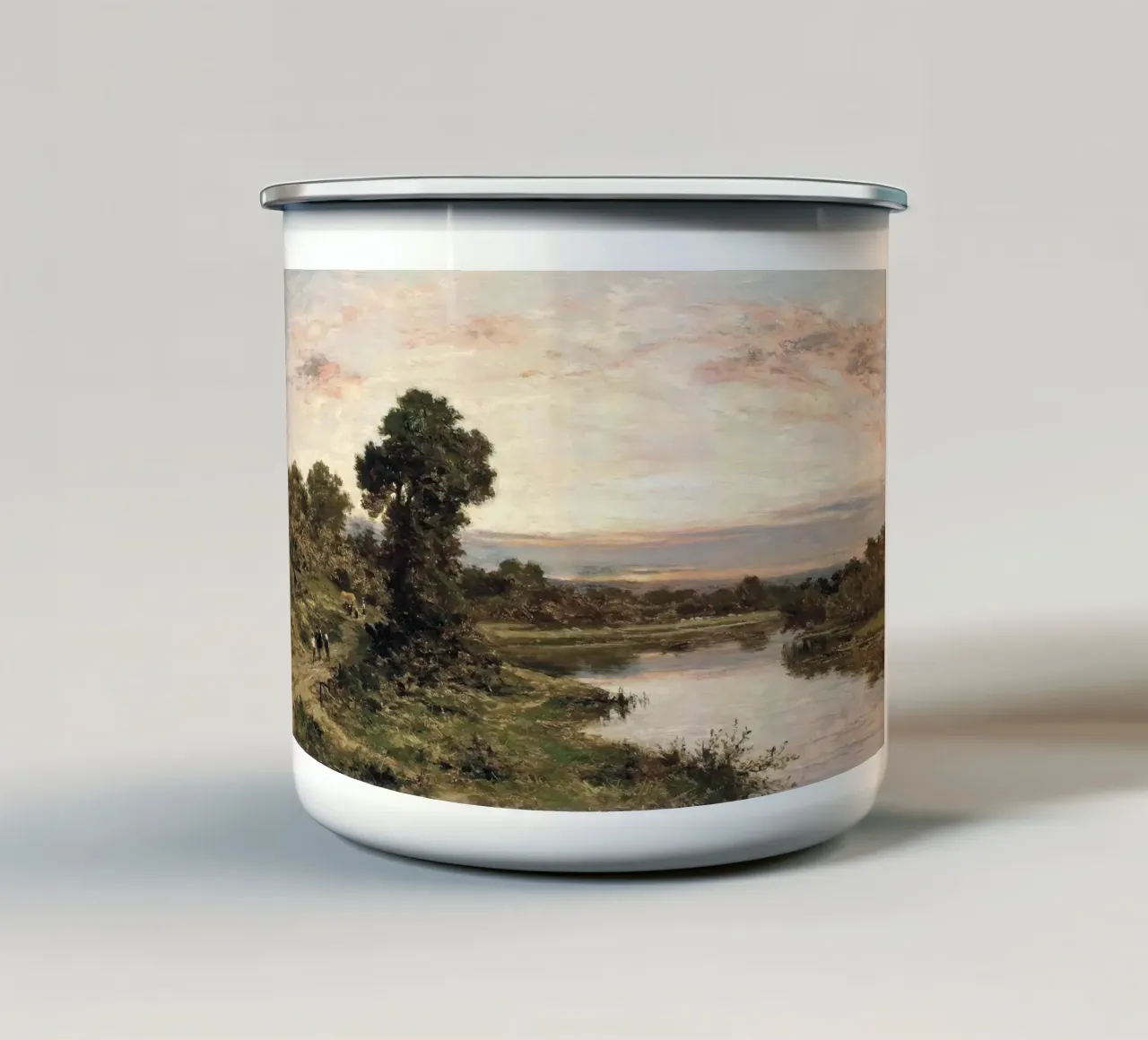 Evening On The Thames At Shillingford tazza in smalto da apoloprints