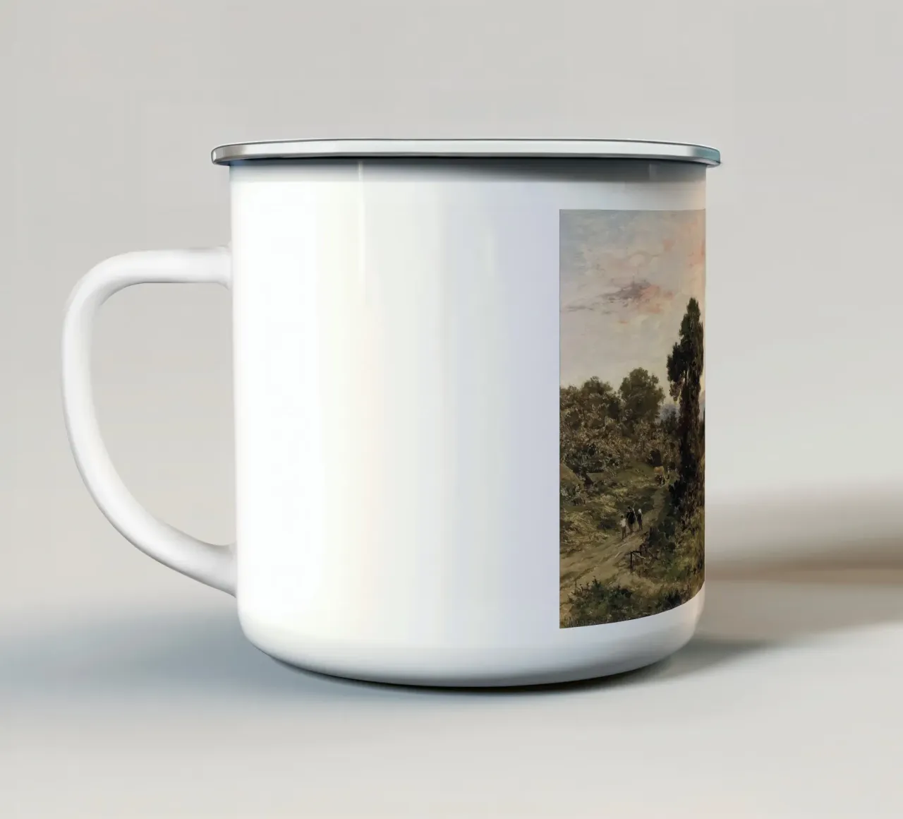Evening On The Thames At Shillingford tazza in smalto da apoloprints