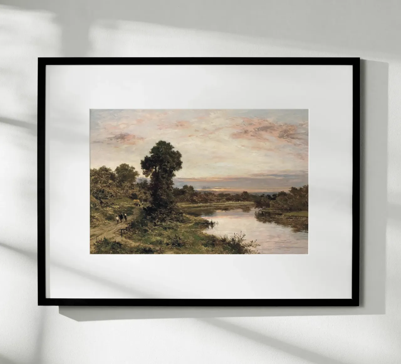Evening On The Thames At Shillingford poster con telaio in legno da apoloprints