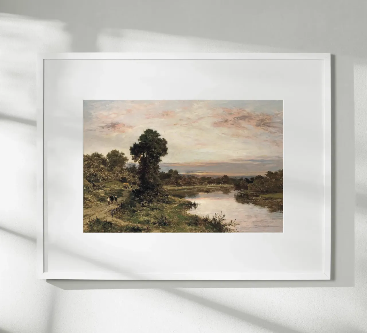 Evening On The Thames At Shillingford poster con telaio in legno da apoloprints