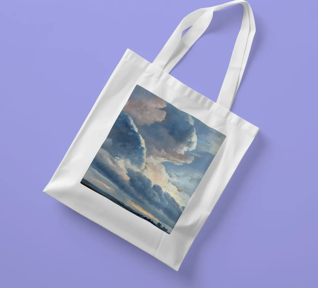 Study of Clouds with a Sunset near Rome borsa in juta da apoloprints