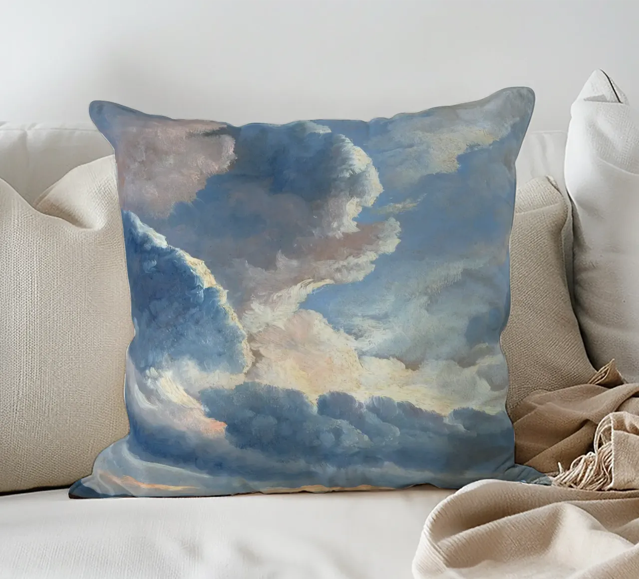 Study of Clouds with a Sunset near Rome cuscino da apoloprints