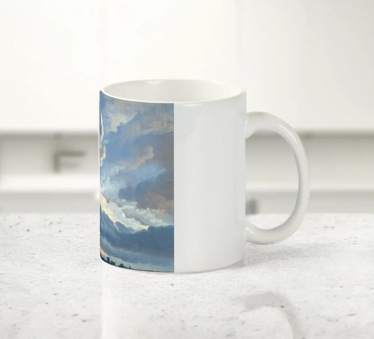 Study of Clouds with a Sunset near Rome tazza in ceramica da apoloprints
