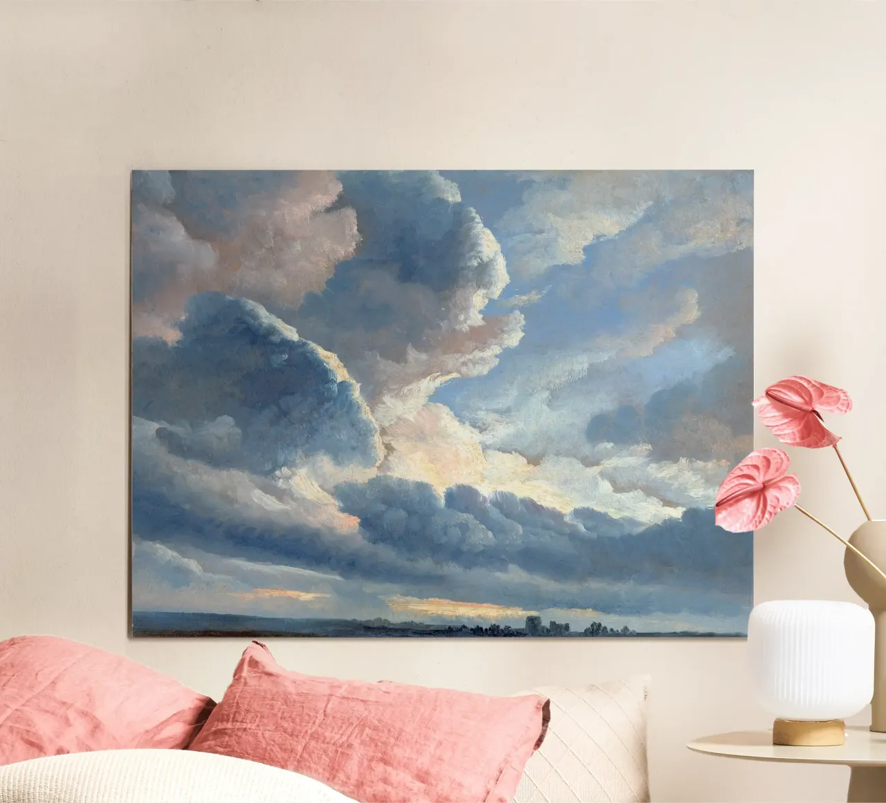 Study of Clouds with a Sunset near Rome poster da apoloprints