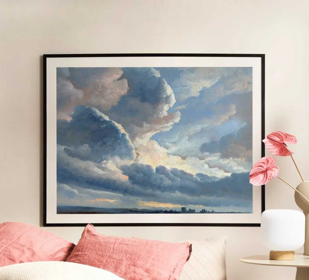 Study of Clouds with a Sunset near Rome poster da apoloprints