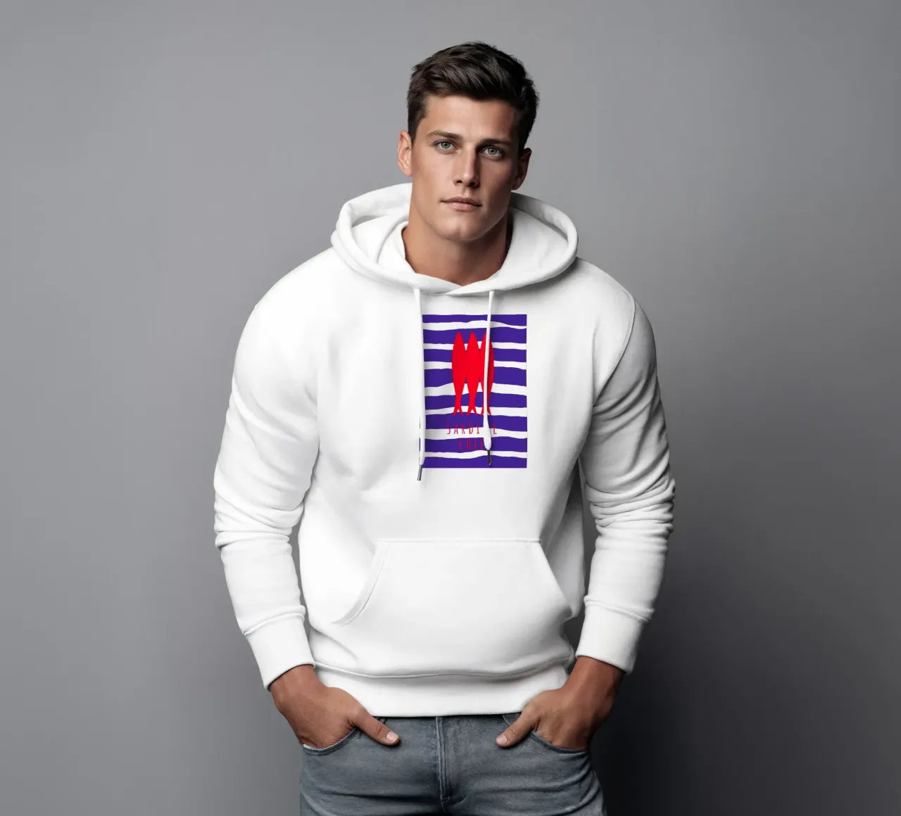 Sardine chic. (verfügbar in drei Varianten „bei check out“) felpa con cappuccio da FRICKE DESIGN