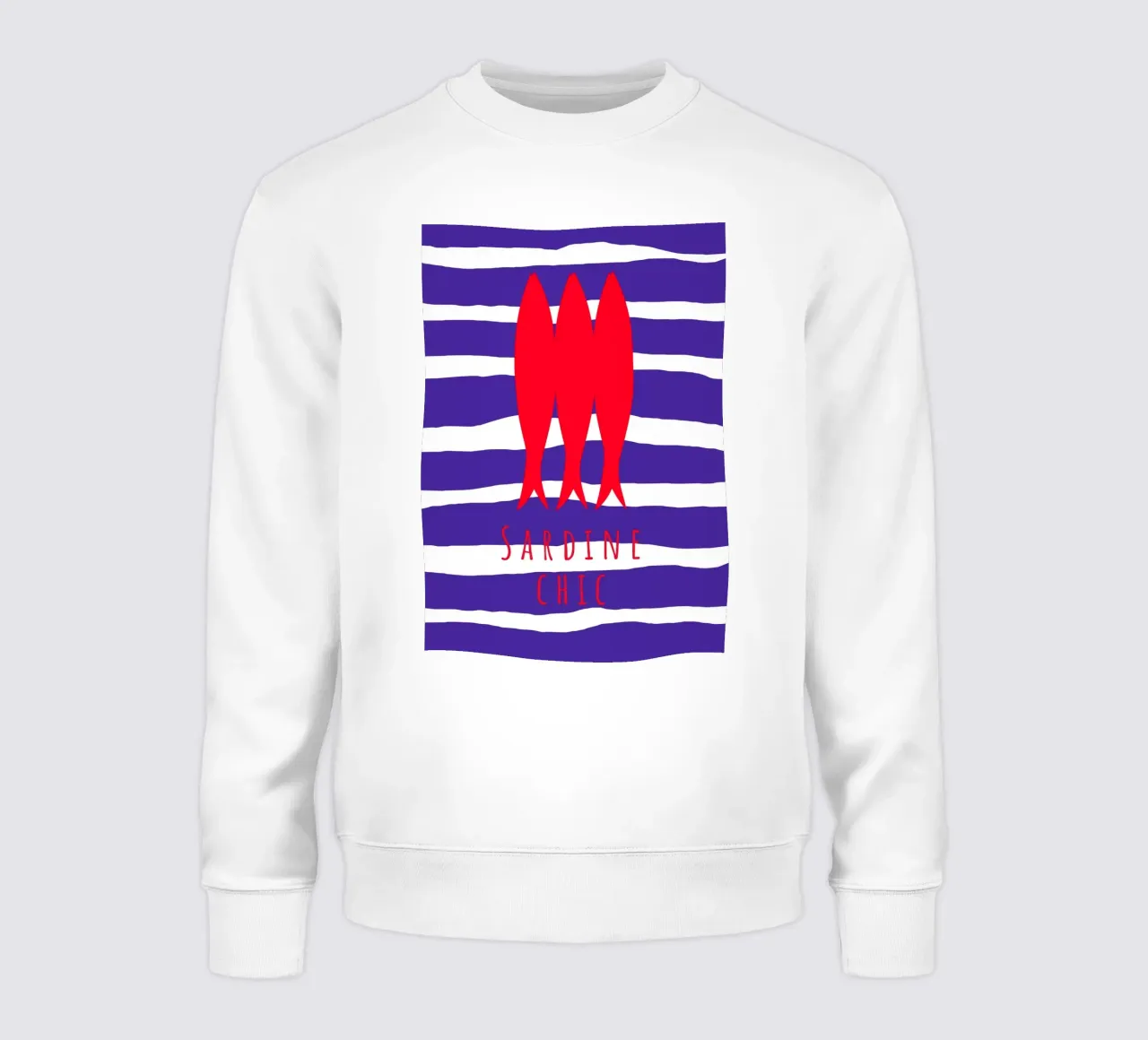 Sardine chic. (verfügbar in drei Varianten „bei check out“) felpa da FRICKE DESIGN
