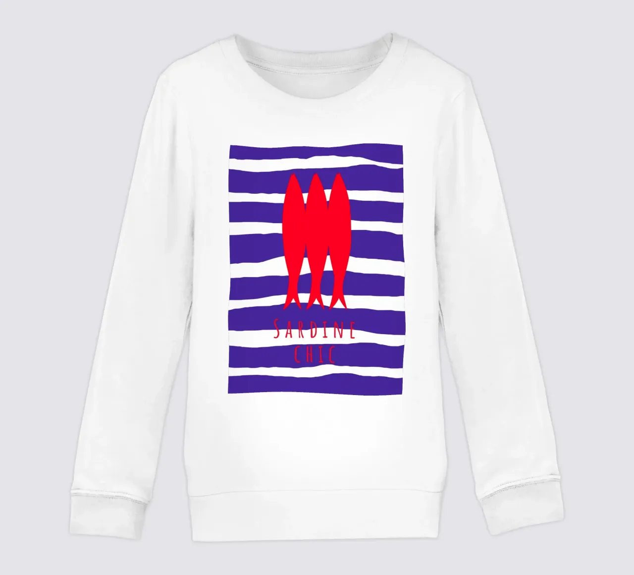 Sardine chic. (verfügbar in drei Varianten „bei check out“) felpa bambino da FRICKE DESIGN