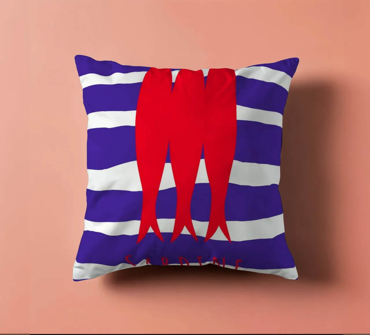 Sardine chic. (verfügbar in drei Varianten „bei check out“) cuscino da FRICKE DESIGN