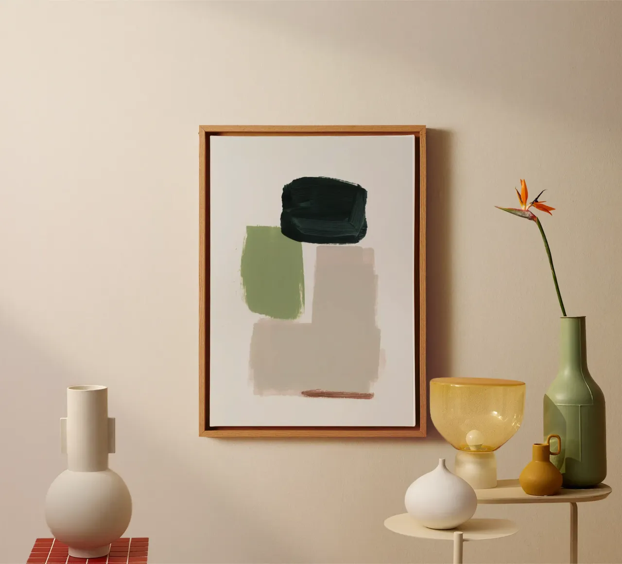 color & shape 1 tela con Cornice a cassetta da IRIS LEHNHARDT FINE ART