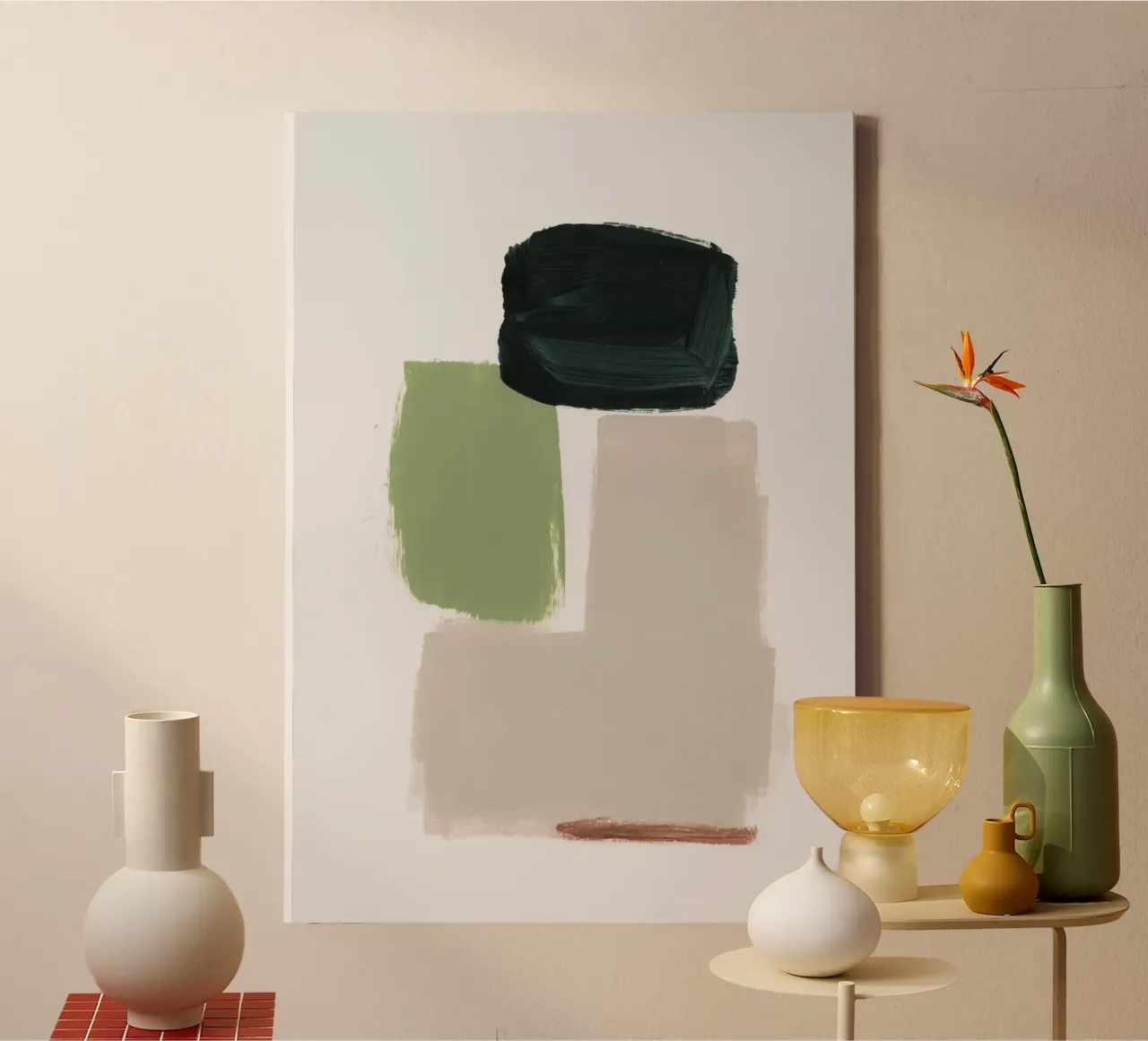 color & shape 1 tela con Cornice a cassetta da IRIS LEHNHARDT FINE ART