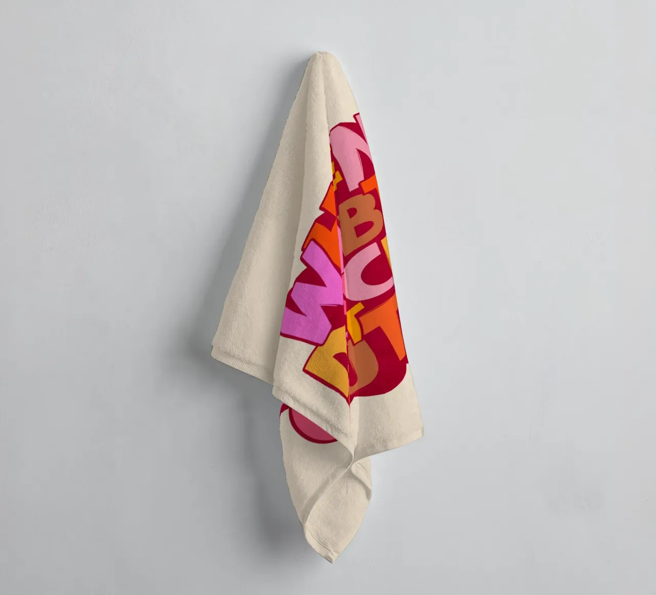 When in Doubt Dance It Out – Playful Retro Typography towel by showmemars