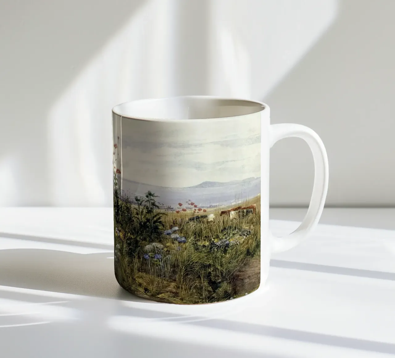 Wildflowers with a View of Dublin Dunleary tazza in ceramica da apoloprints