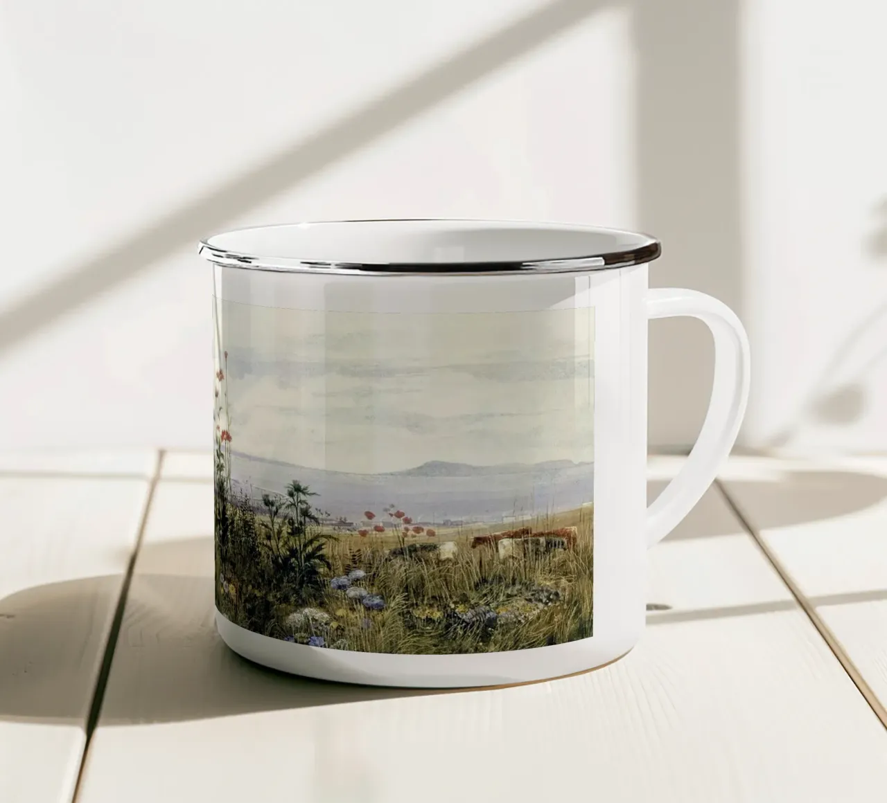Wildflowers with a View of Dublin Dunleary tazza in smalto da apoloprints