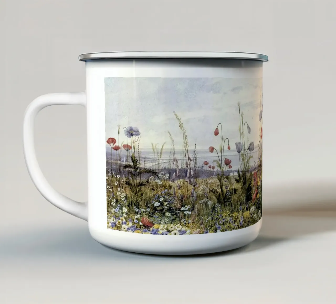 Wildflowers with a View of Dublin Dunleary tazza in smalto da apoloprints