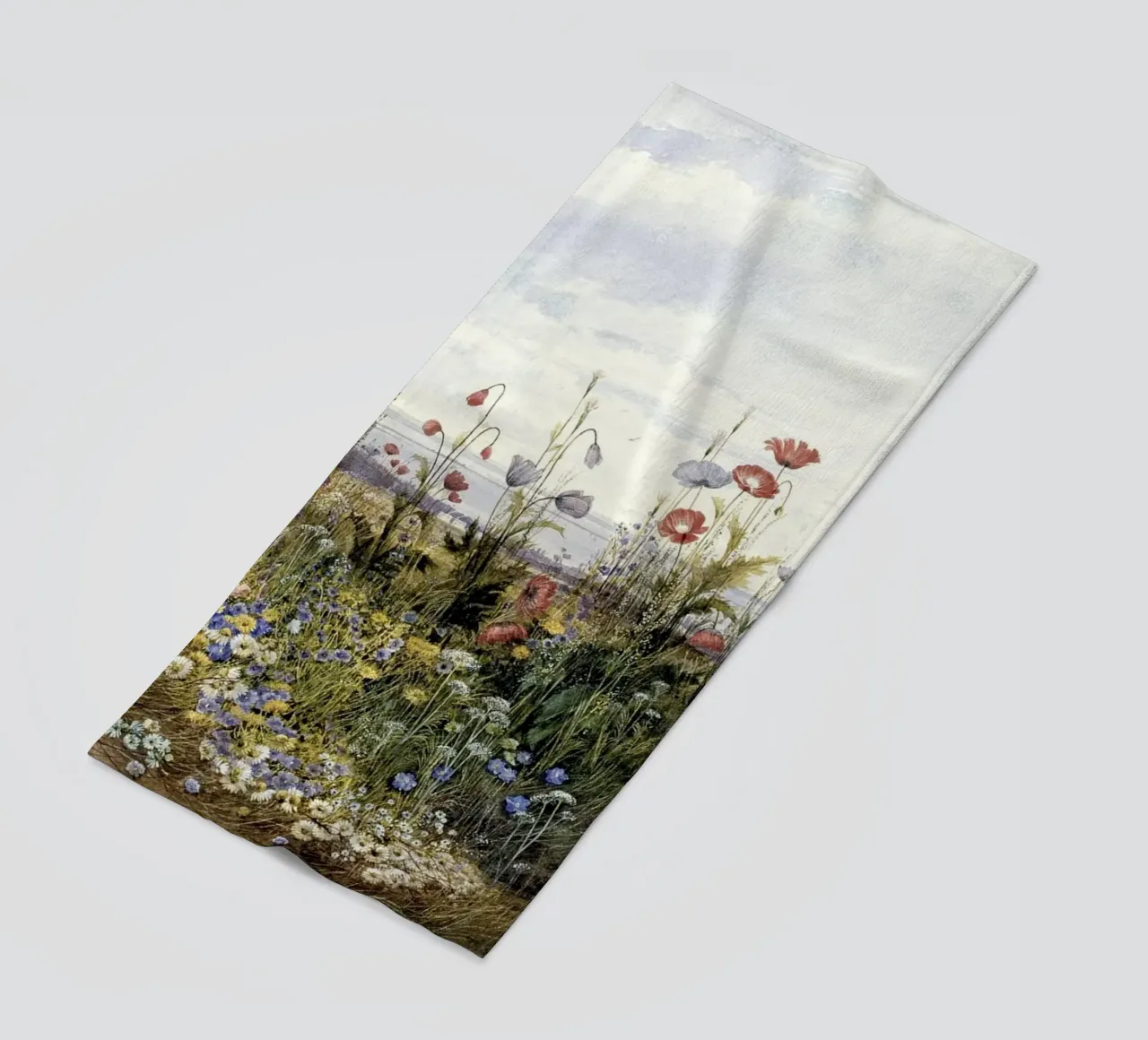 Wildflowers with a View of Dublin Dunleary telo mare da apoloprints