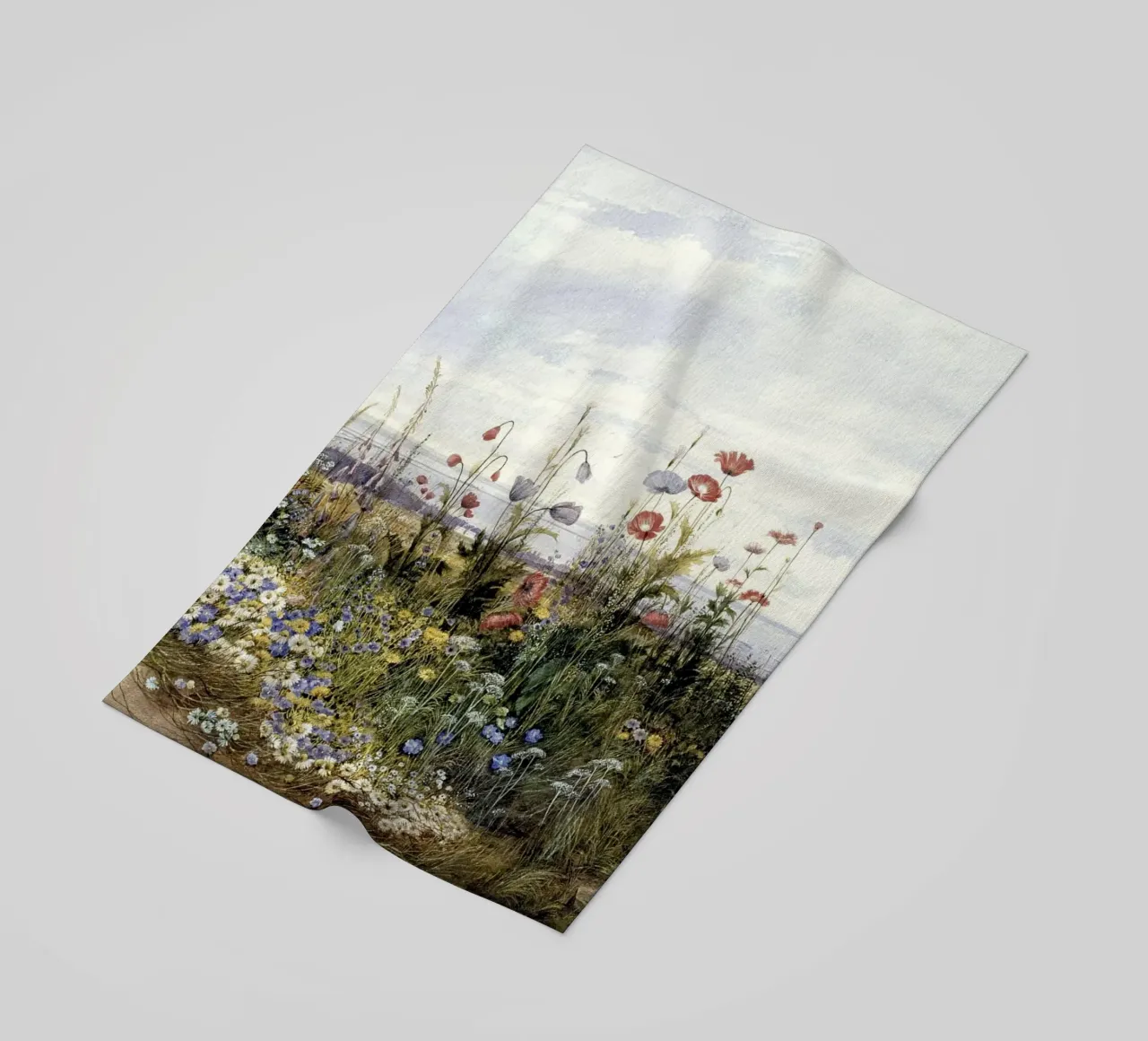 Wildflowers with a View of Dublin Dunleary telo mare da apoloprints