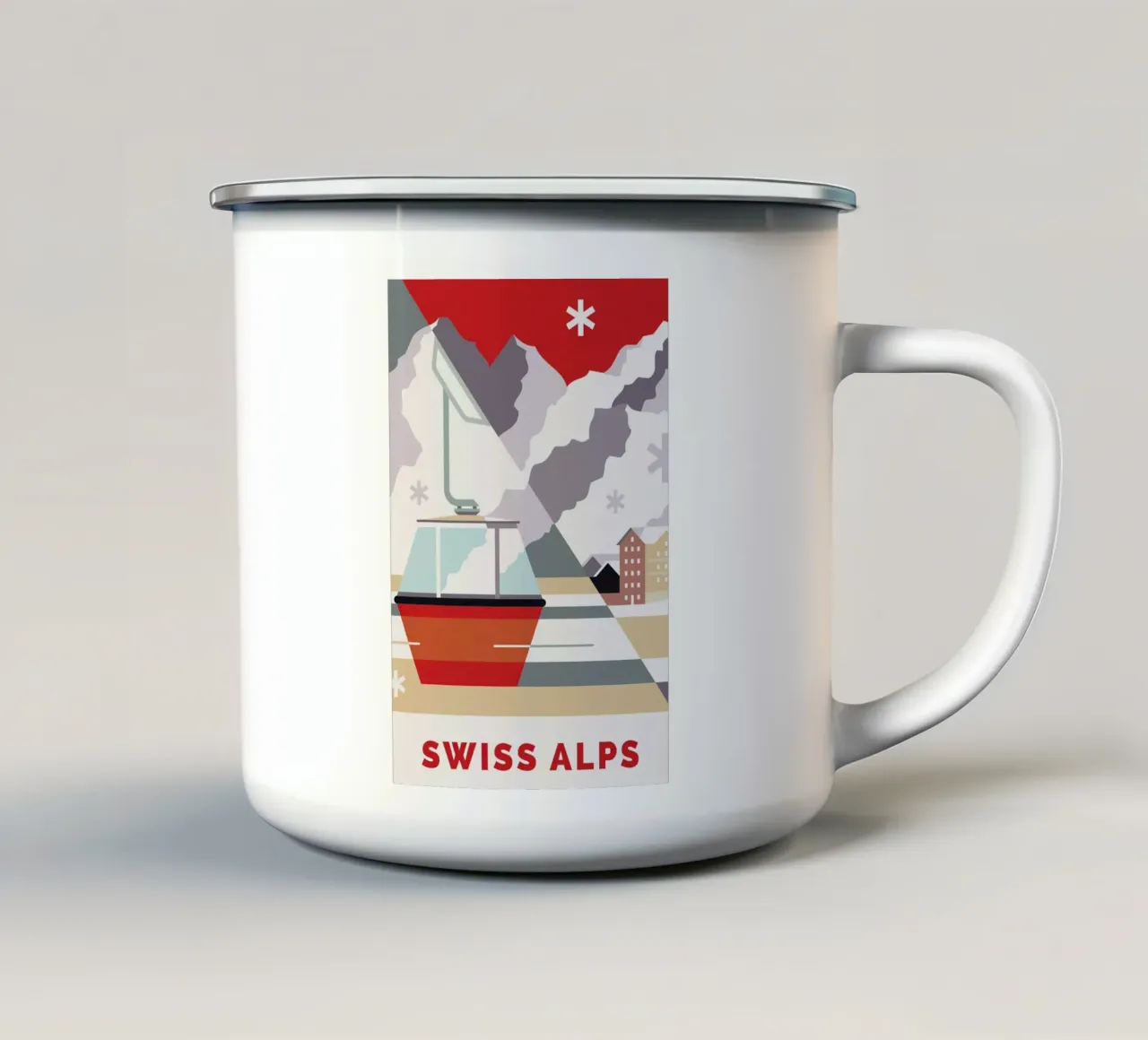 Swiss Alps tazza in smalto da Smith Black