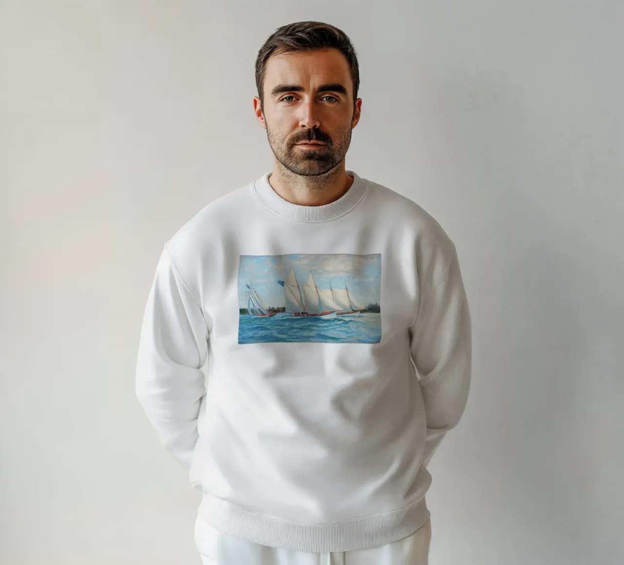 Sailing Race Outside sweatshirt van apoloprints