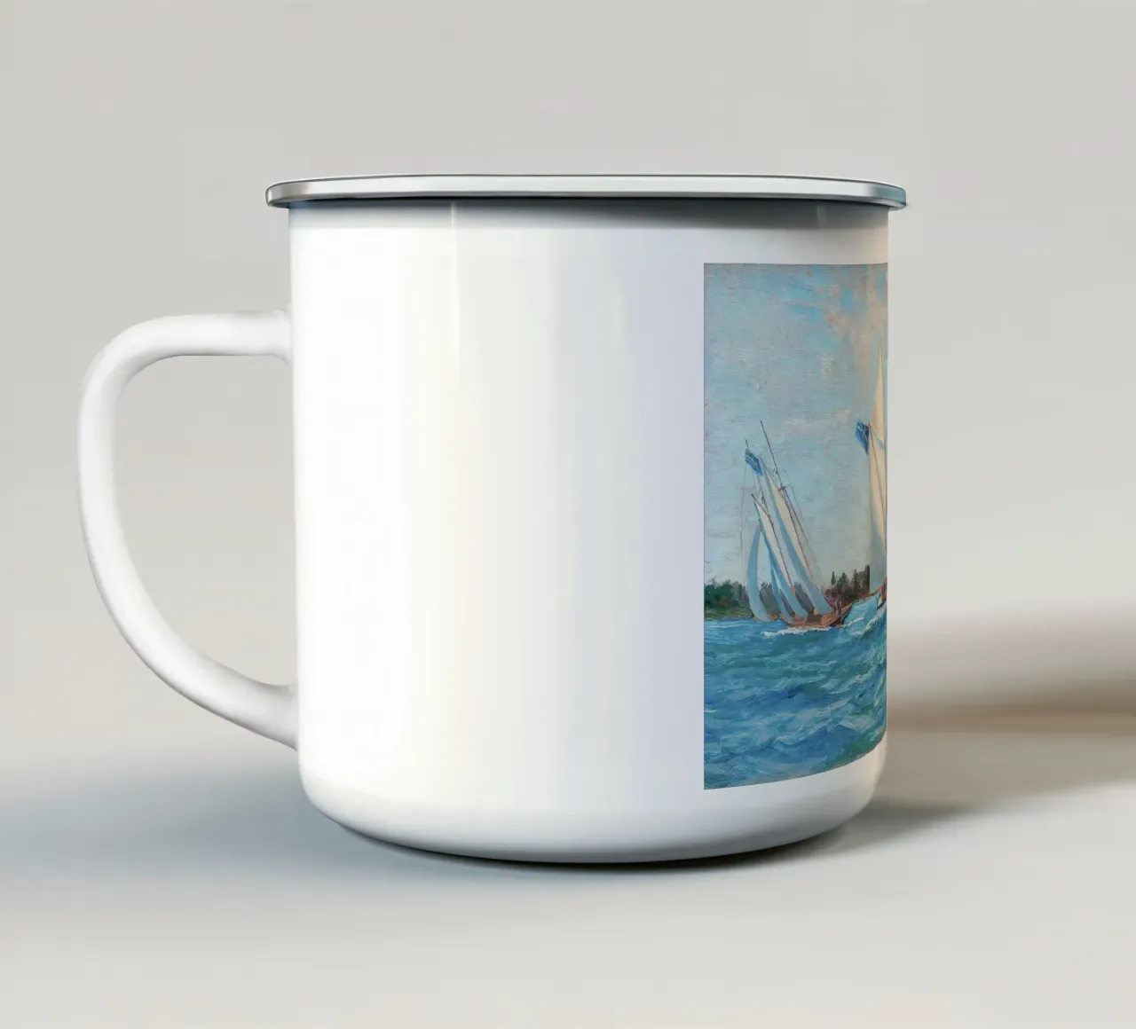 Sailing Race Outside tazza in smalto da apoloprints