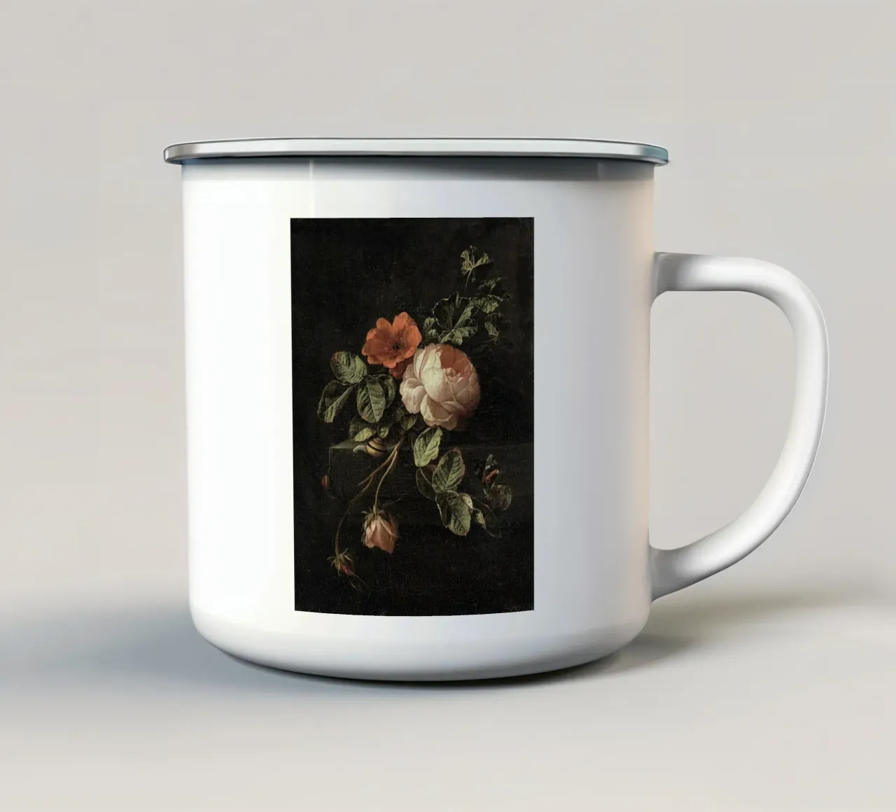 Still Life with Roses tazza in smalto da apoloprints