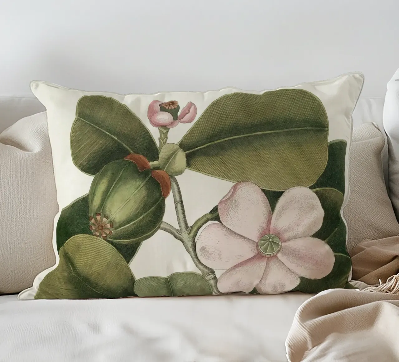Balsam Tree in Bloom cuscino da apoloprints