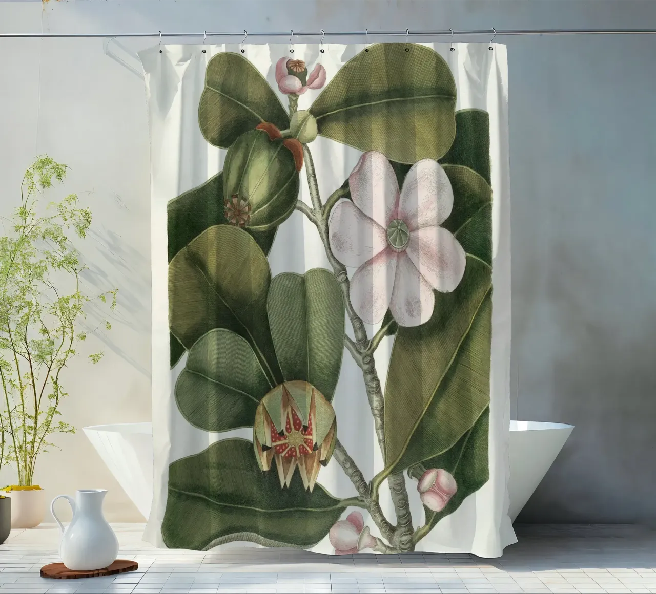 Balsam Tree in Bloom tenda da doccia da apoloprints