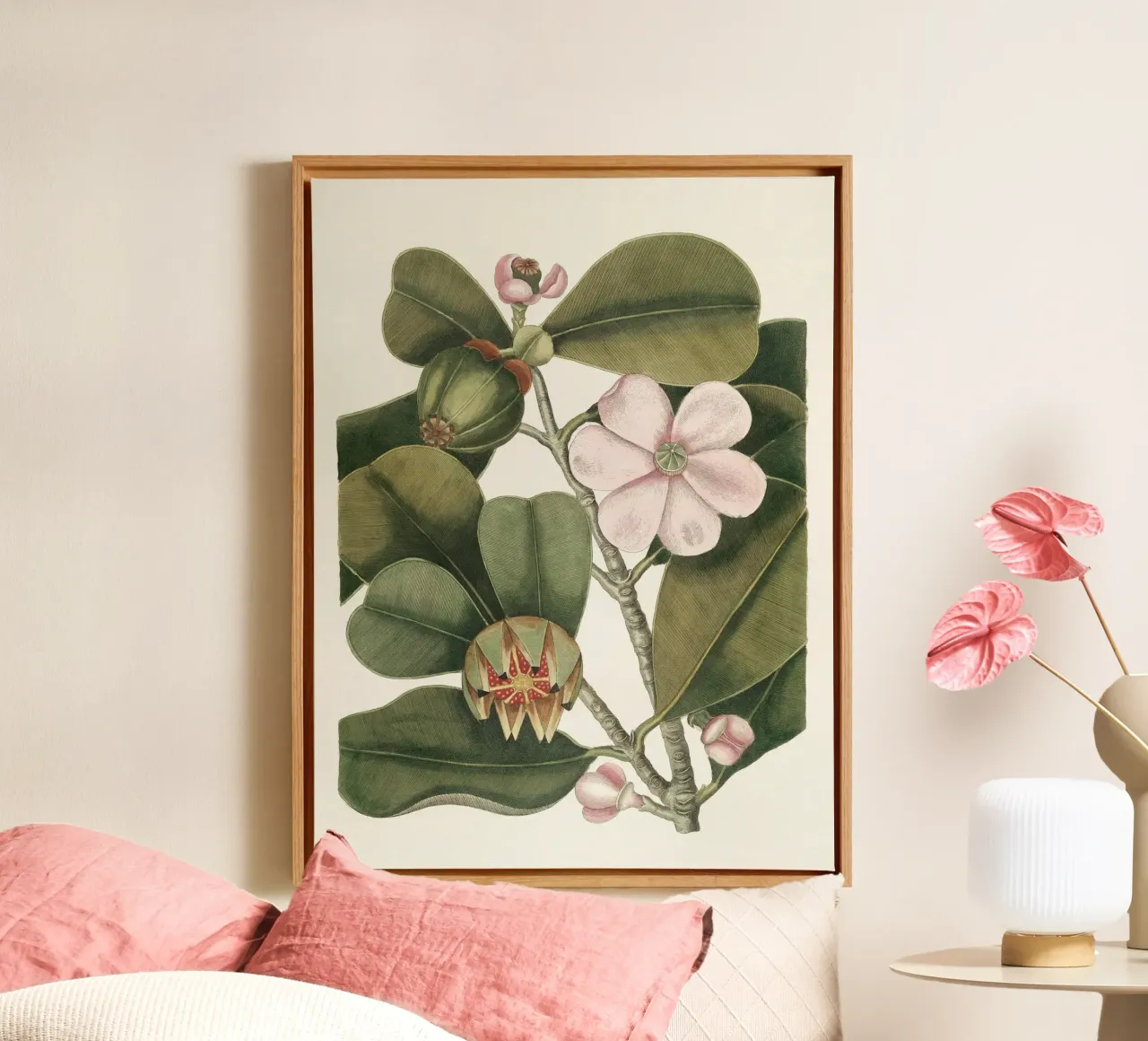 Balsam Tree in Bloom canvas with Floater frame by apoloprints
