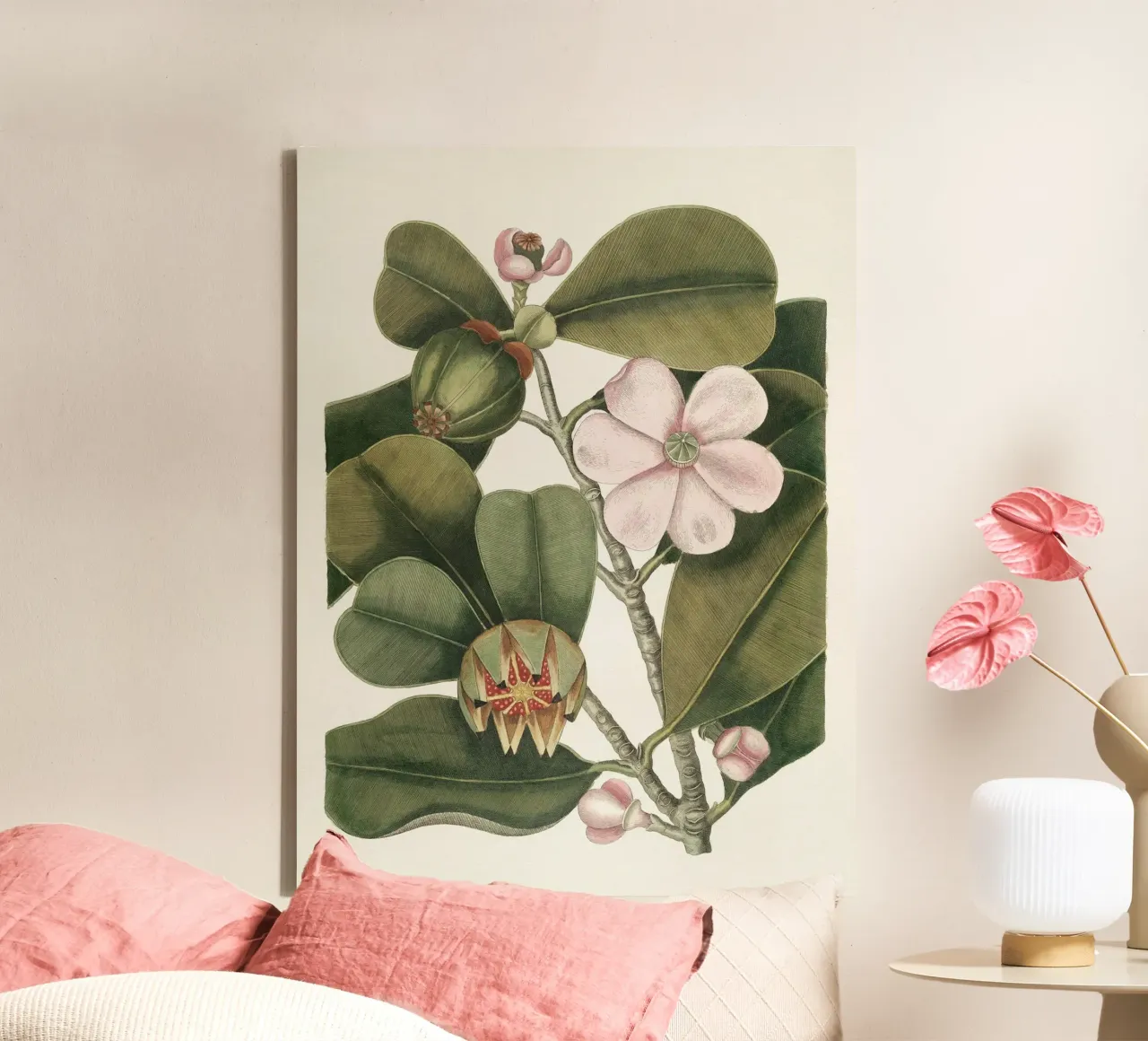 Balsam Tree in Bloom canvas with Floater frame by apoloprints