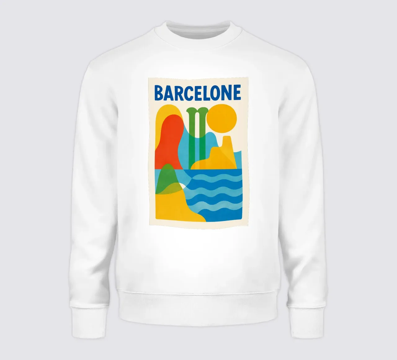 Affiche Barcelone - Poster abstrait felpa da JETLAG | affiches voyage