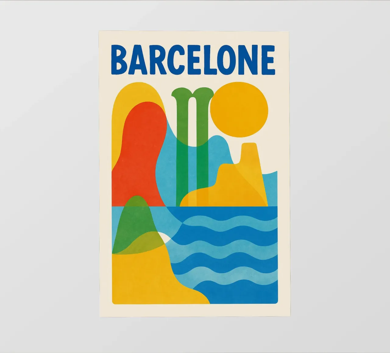 Affiche Barcelone - Poster abstrait pellicola backlit da JETLAG | affiches voyage