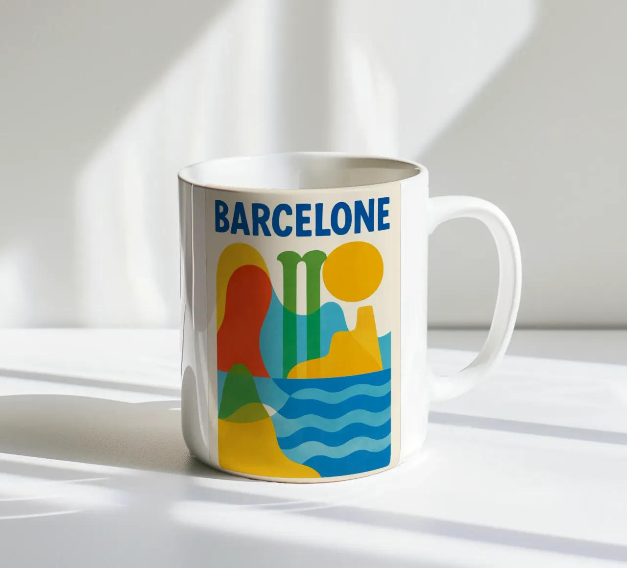 Affiche Barcelone - Poster abstrait tazza in ceramica da JETLAG | affiches voyage