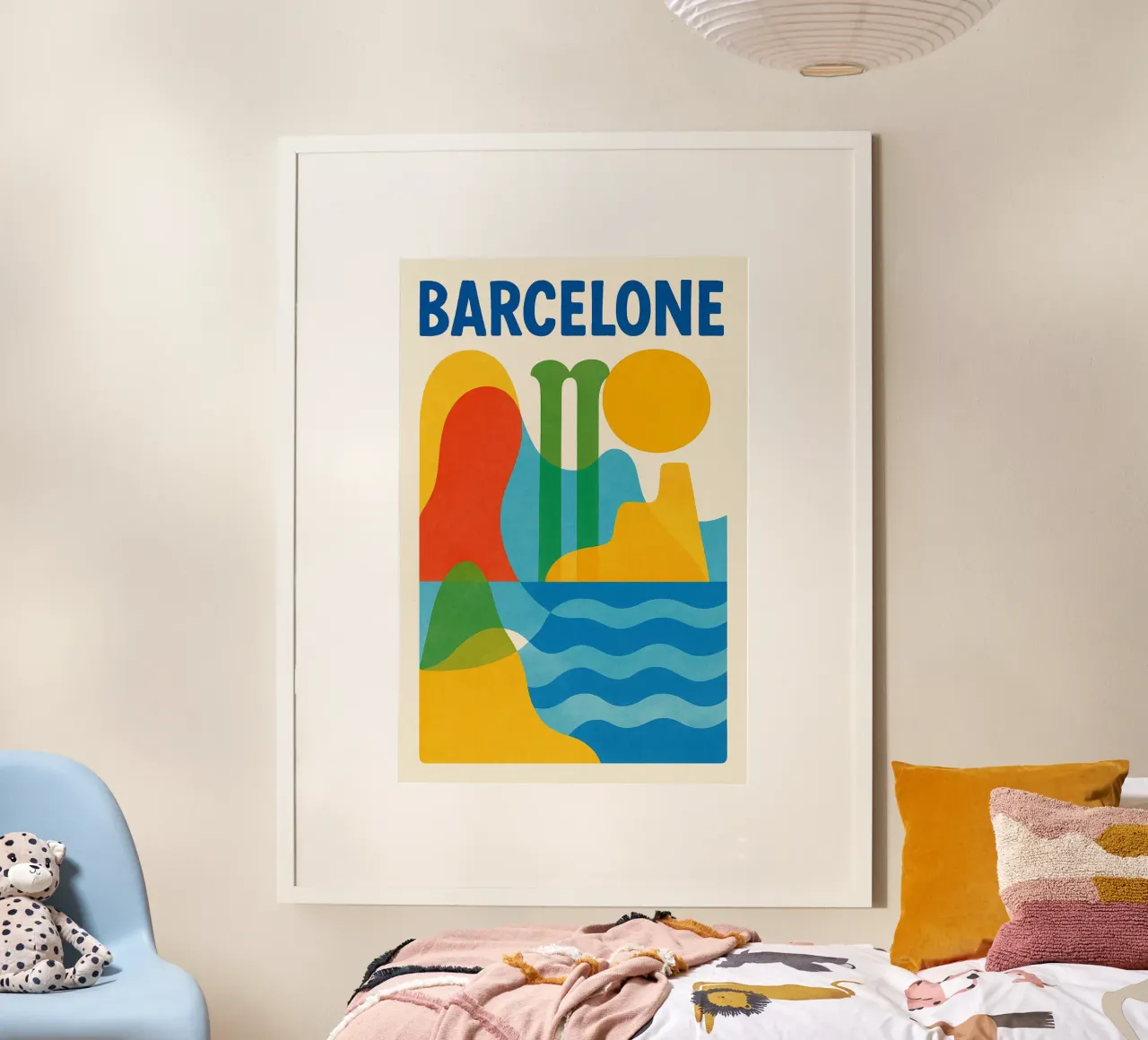 Affiche Barcelone - Poster abstrait poster da JETLAG | affiches voyage