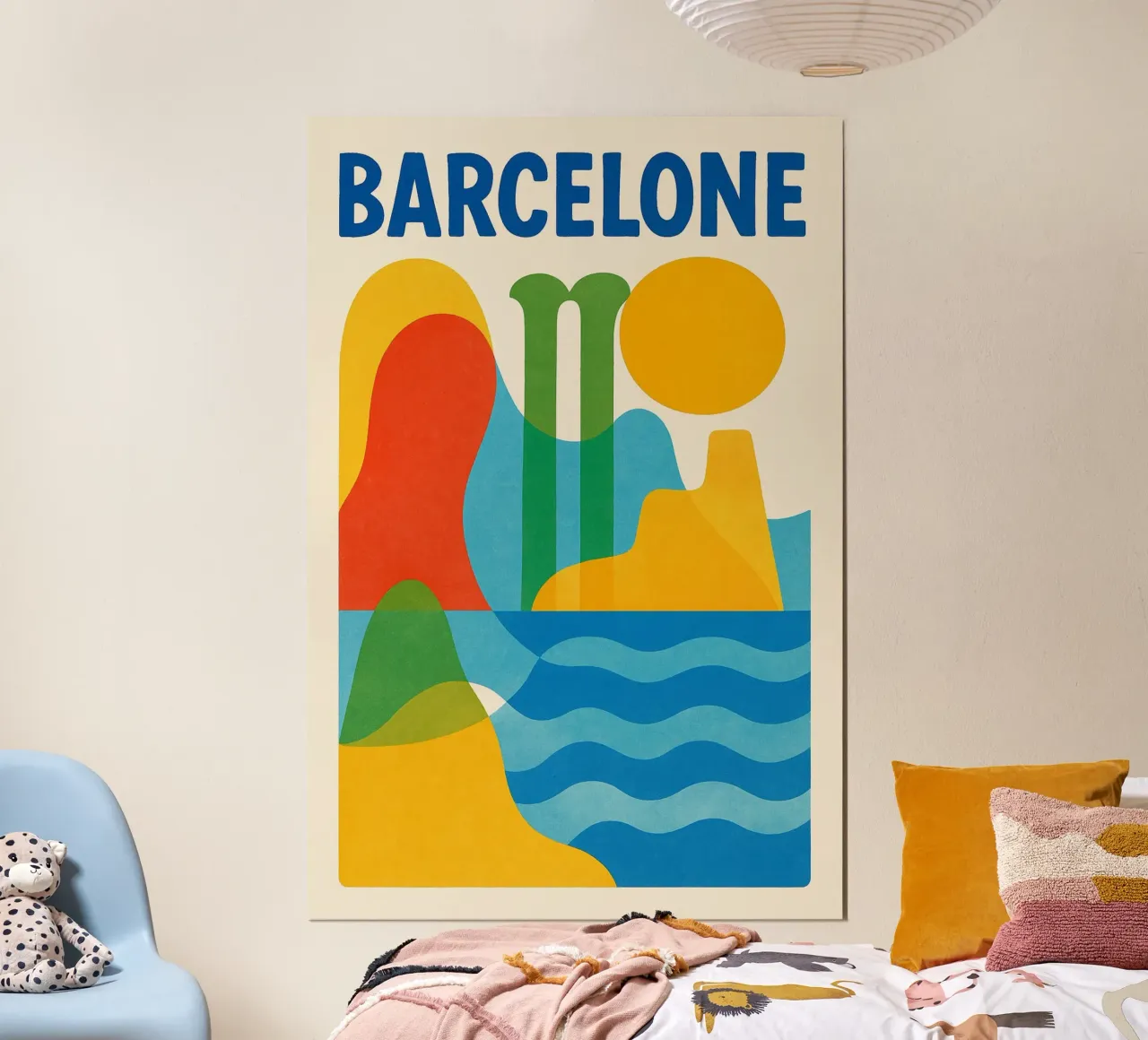 Affiche Barcelone - Poster abstrait poster da JETLAG | affiches voyage