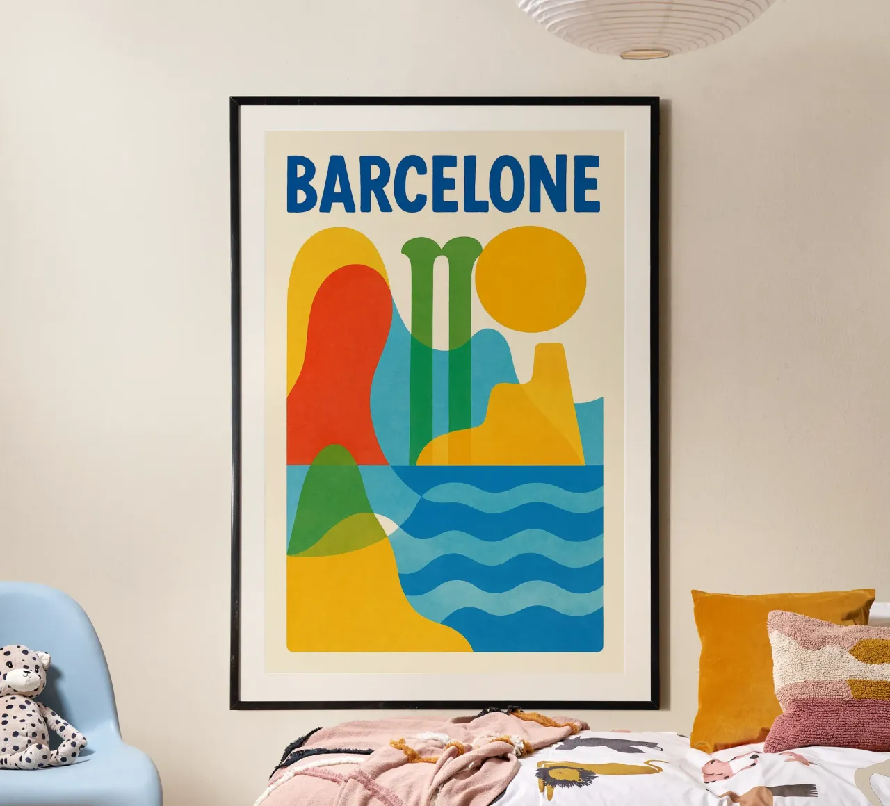 Affiche Barcelone - Poster abstrait poster da JETLAG | affiches voyage