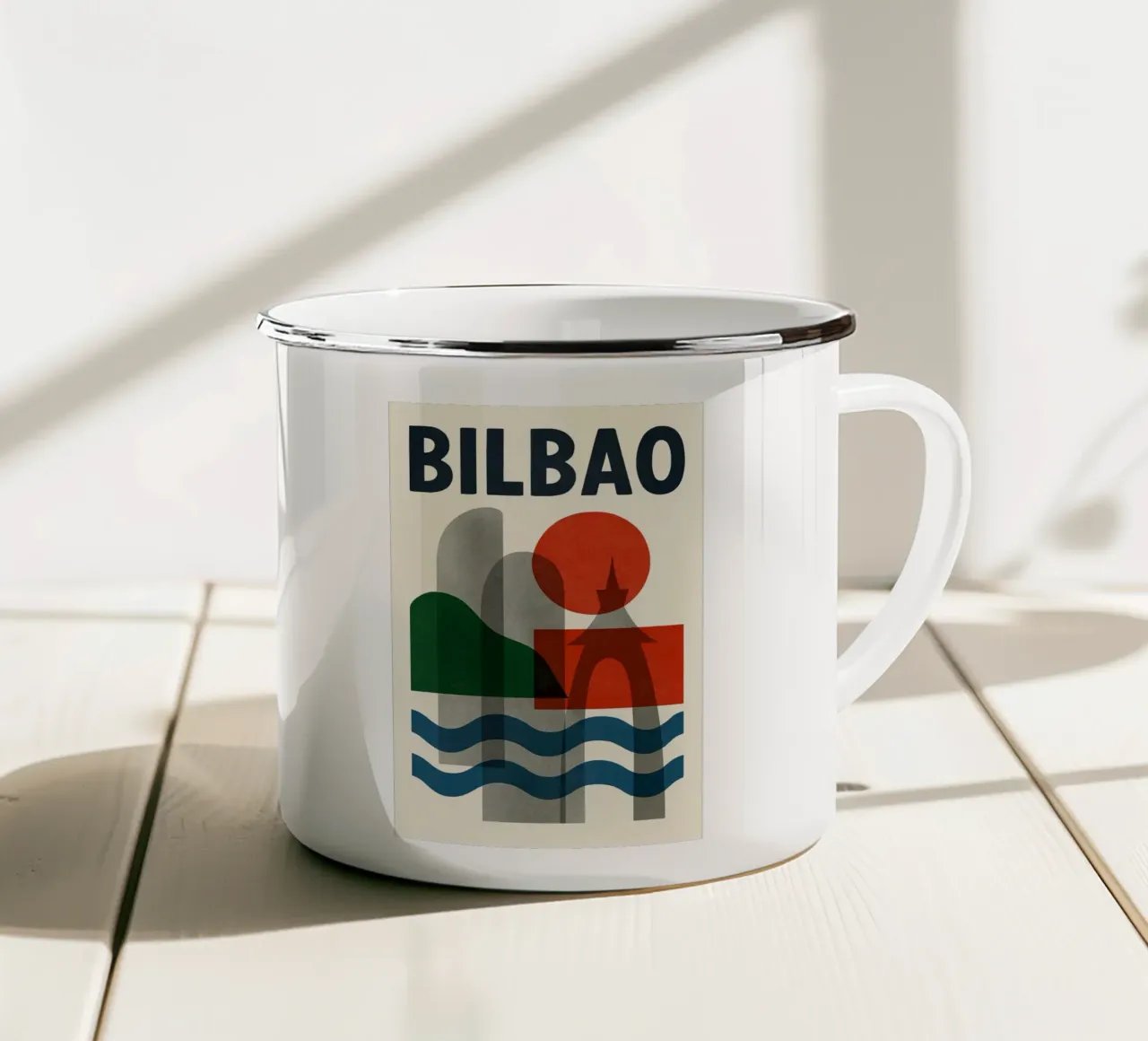 Affiche Bilbao - Poster abstrait tazza in smalto da JETLAG | affiches voyage