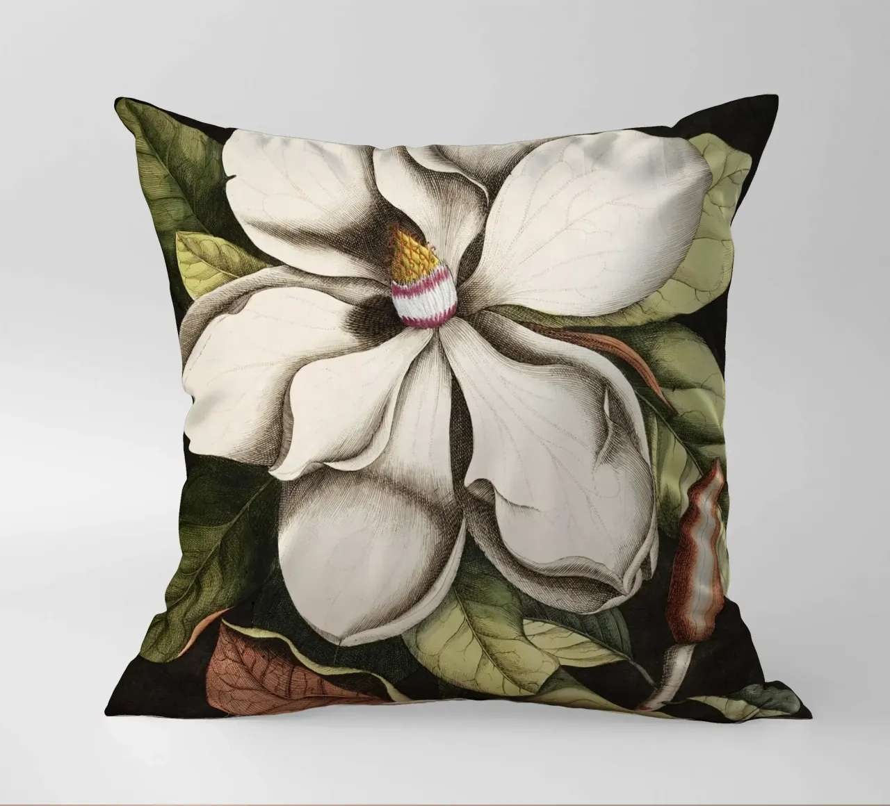 Magnolia Flower - Laurel Tree cuscino da apoloprints