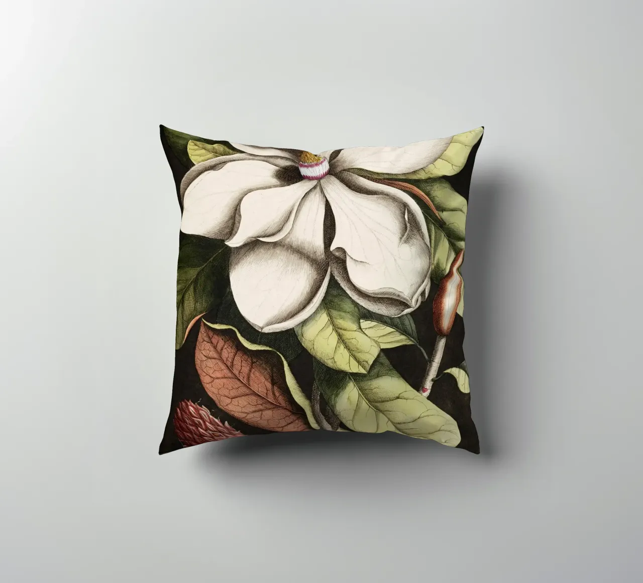 Magnolia Flower - Laurel Tree cuscino da apoloprints