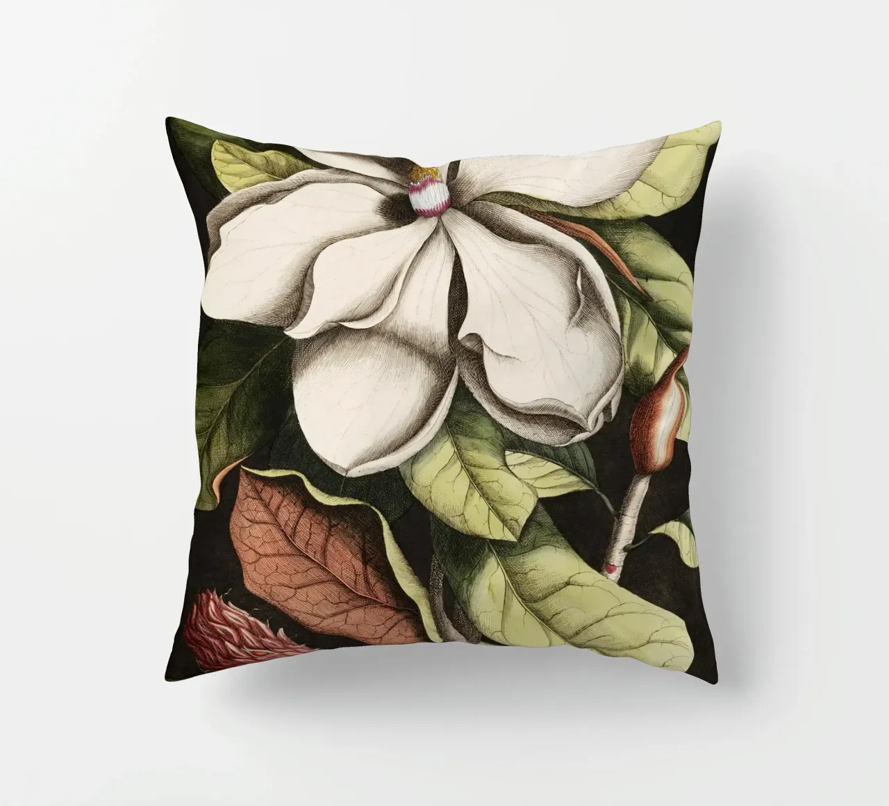 Magnolia Flower - Laurel Tree cuscino da apoloprints