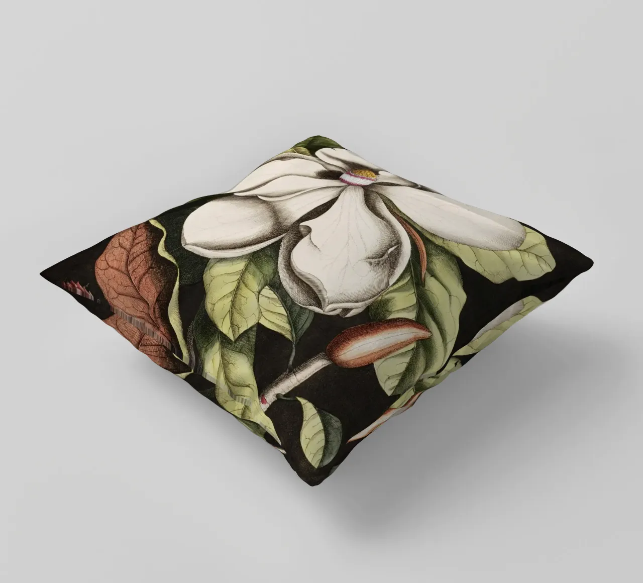 Magnolia Flower - Laurel Tree cuscino da apoloprints