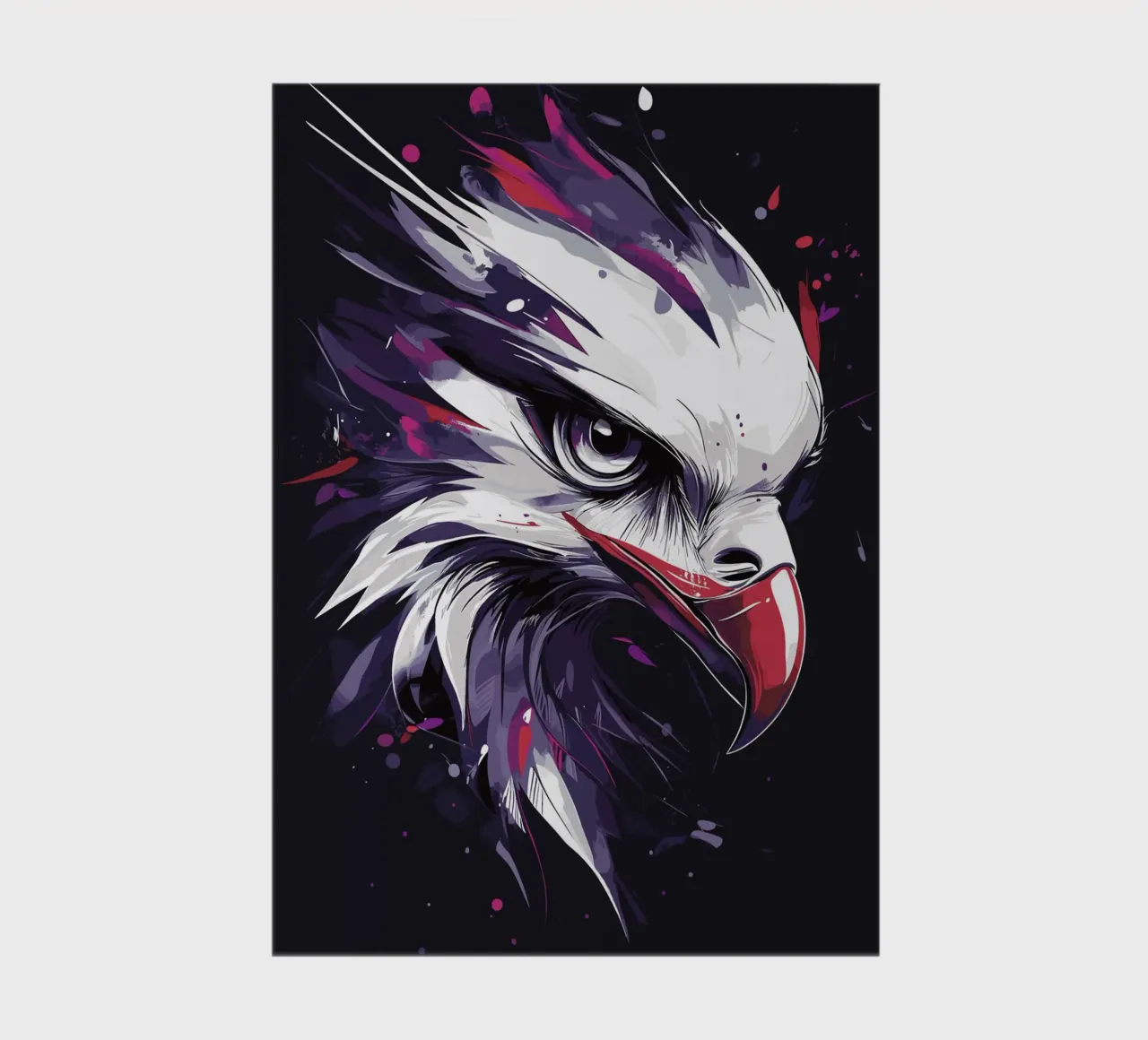 Dynamic eagle in a storm of colour notebook by pixelbull - medieval art and more