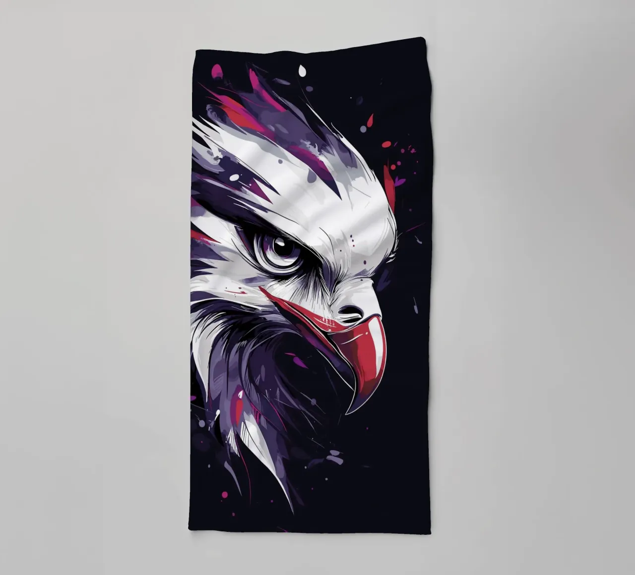 Dynamic eagle in a storm of colour towel by pixelbull - medieval art and more