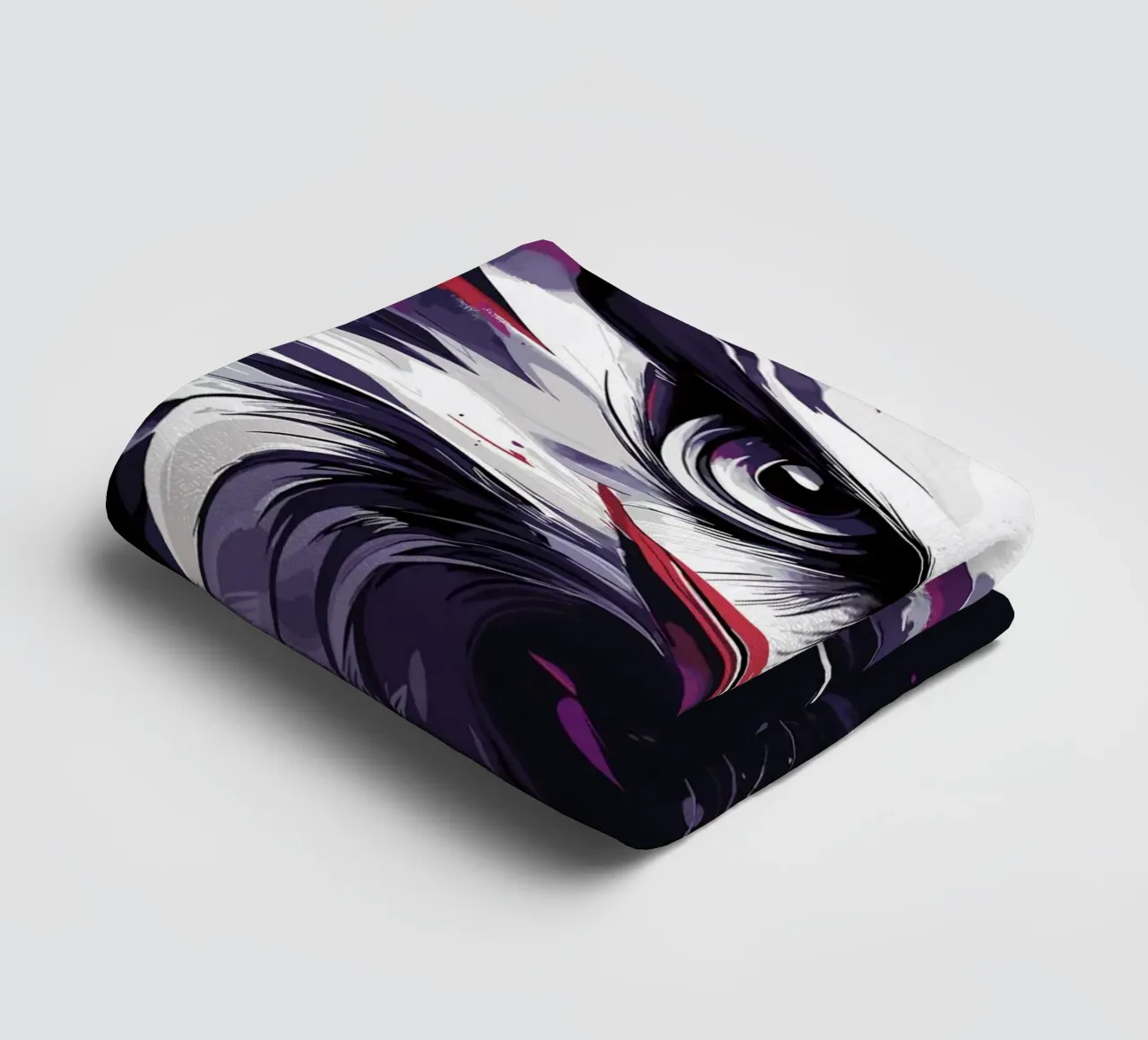 Dynamic eagle in a storm of colour towel by pixelbull - medieval art and more