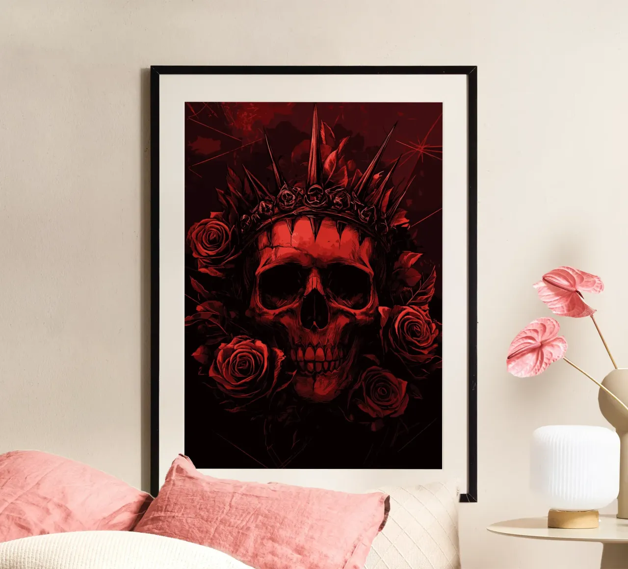 Corona spinosa su un teschio poster da pixelbull - medieval art and more