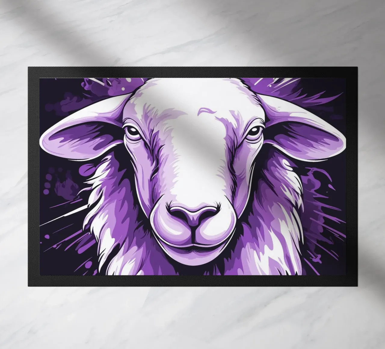 Ritratto di una pecora viola zerbino da pixelbull - medieval art and more