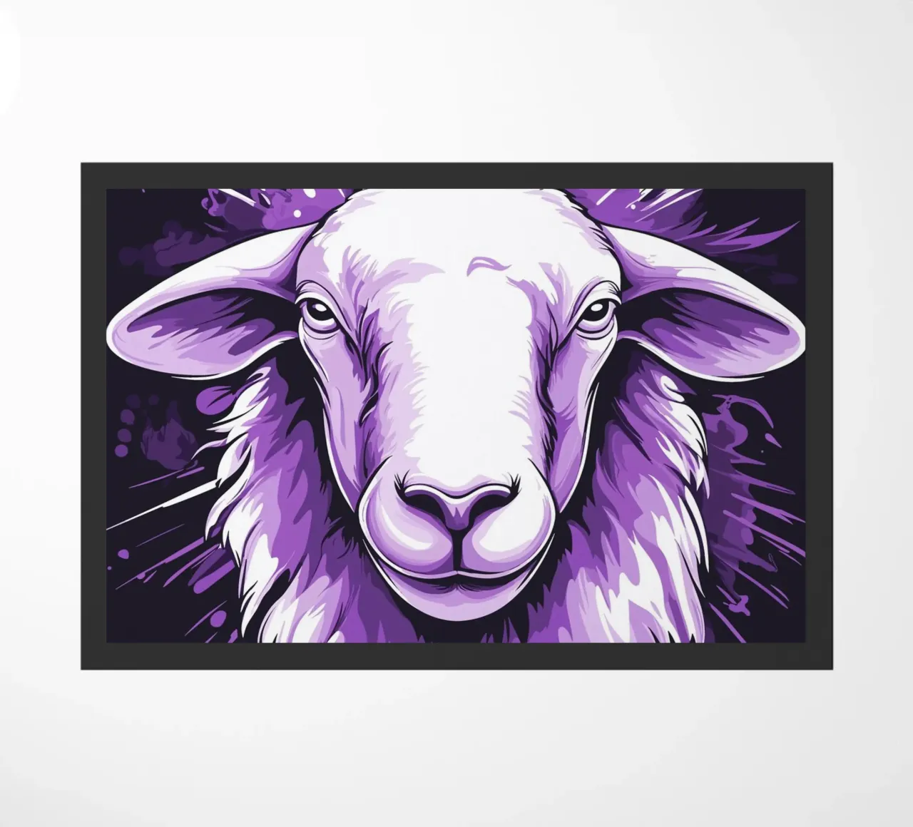 Ritratto di una pecora viola zerbino da pixelbull - medieval art and more