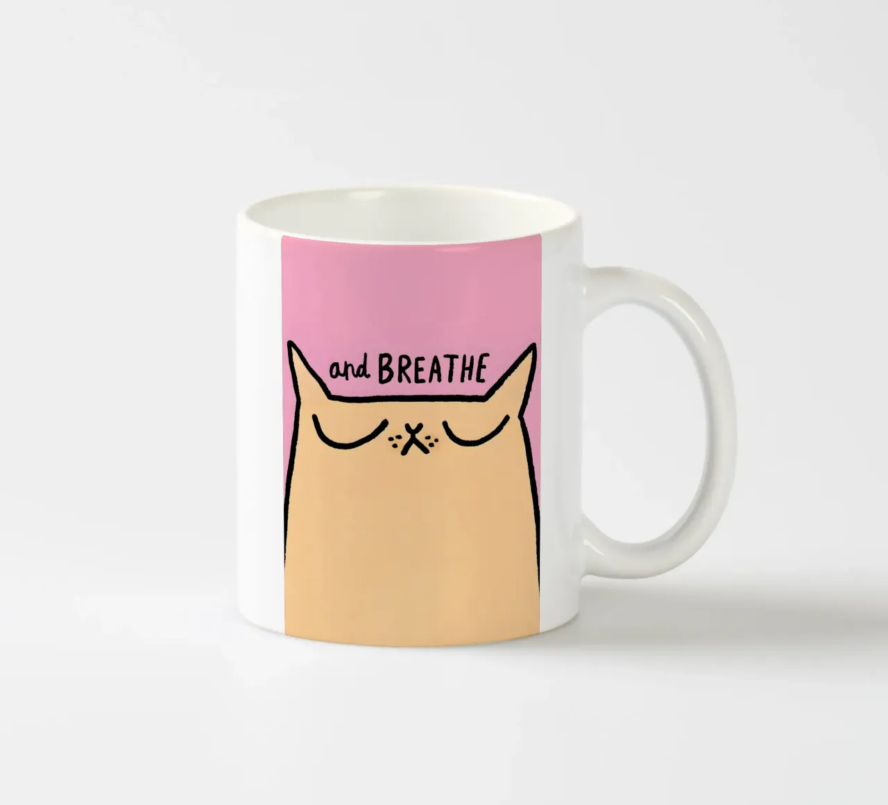 "and BREATHE" tazza in ceramica da Type & Tape