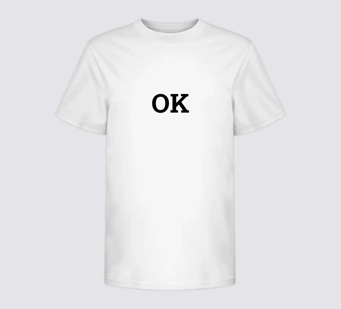 OK, poster con tipografia minimalista in bianco e nero t-shirt bambini da RB-Quotes