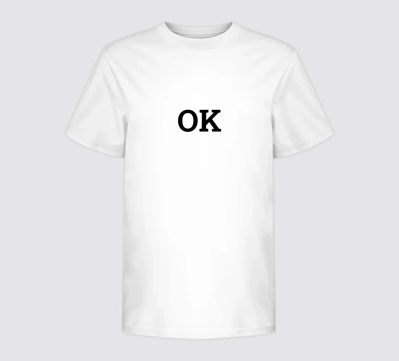 OK, poster con tipografia minimalista in bianco e nero t-shirt bambini da RB-Quotes