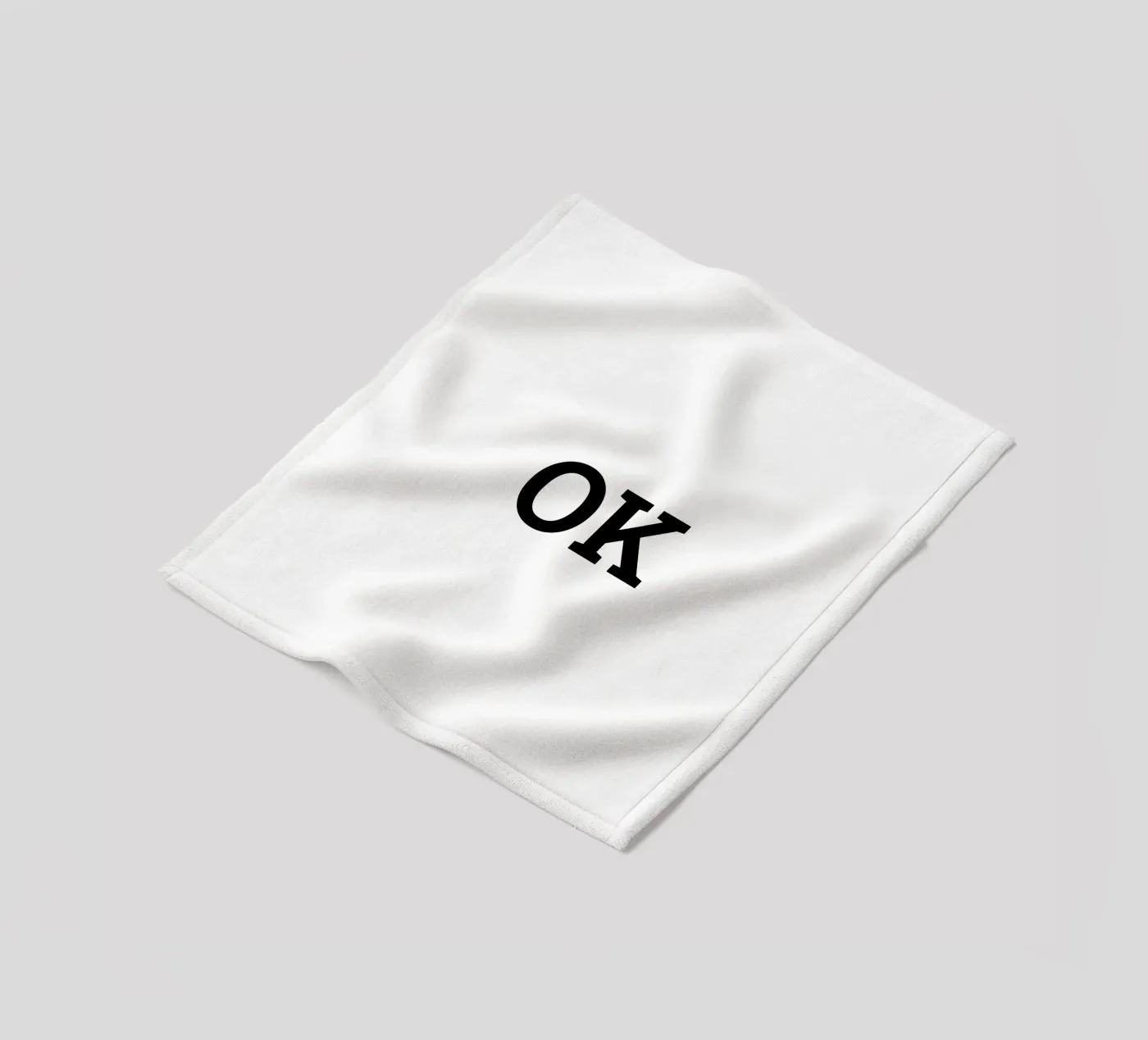 OK, minimal Typografie Poster in Schwarz-Weiss Fleecedecke von RB-Quotes